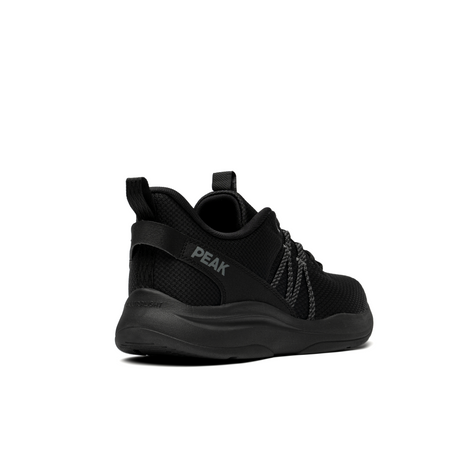 Sneakers Peak pour homme en noir intégral, design minimaliste et moderne, avec tige en maille respirante et semelle légère pour le running et un usage quotidien
