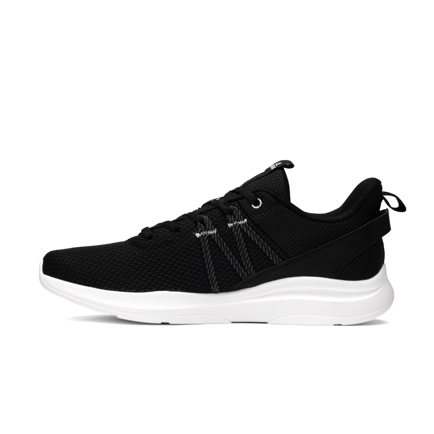 Sneakers Peak pour homme en noir et blanc, design sportif et minimaliste, avec maille respirante et semelle légère offrant confort et maintien pour le running et la marche quotidienne