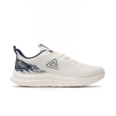 PEAK Horizon Runner running shoes in off-white with navy blue details for men, lightweight, breathable and comfortable, ideal for sports and daily wear
