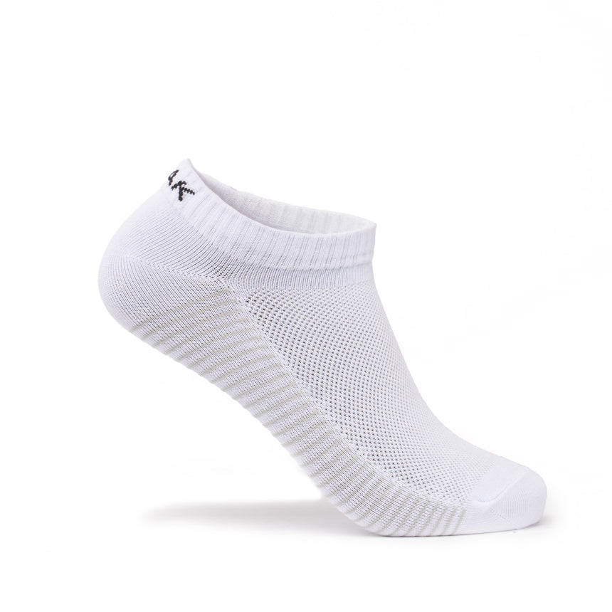 Lot de chaussettes basses PEAK en coton respirant, couleurs assorties blanc, gris et noir, offrant confort, maintien et douceur pour le sport ou le quotidien.