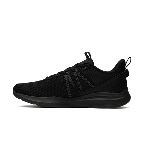 Sneakers Peak pour homme en noir intégral, design minimaliste et moderne, avec tige en maille respirante et semelle légère pour le running et un usage quotidien