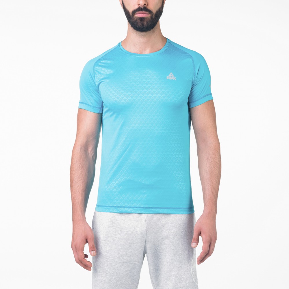 t-shirt entrainement sport running et fitness 
 bleu pour homme en tunisie