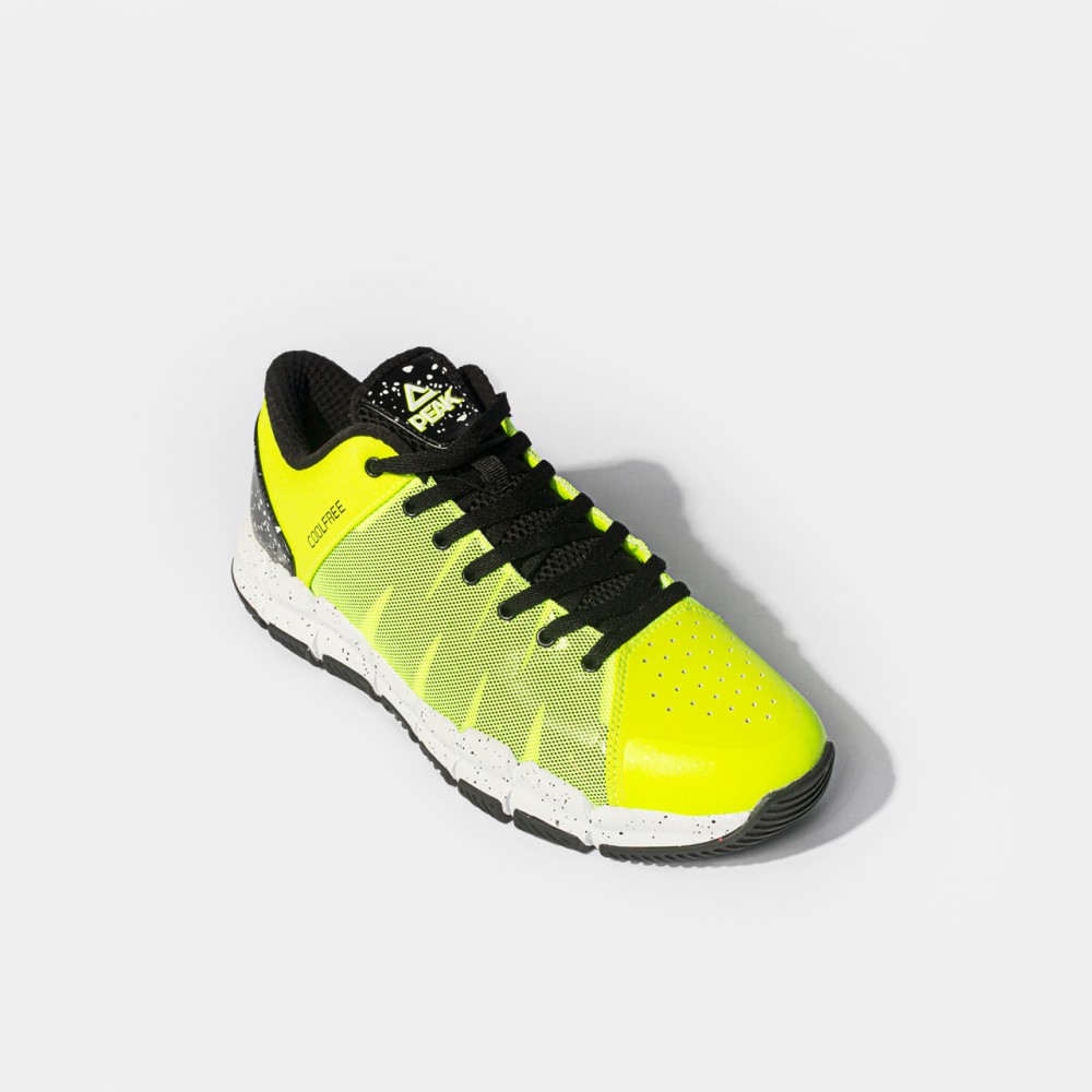 chaussure velo route jaune fluo