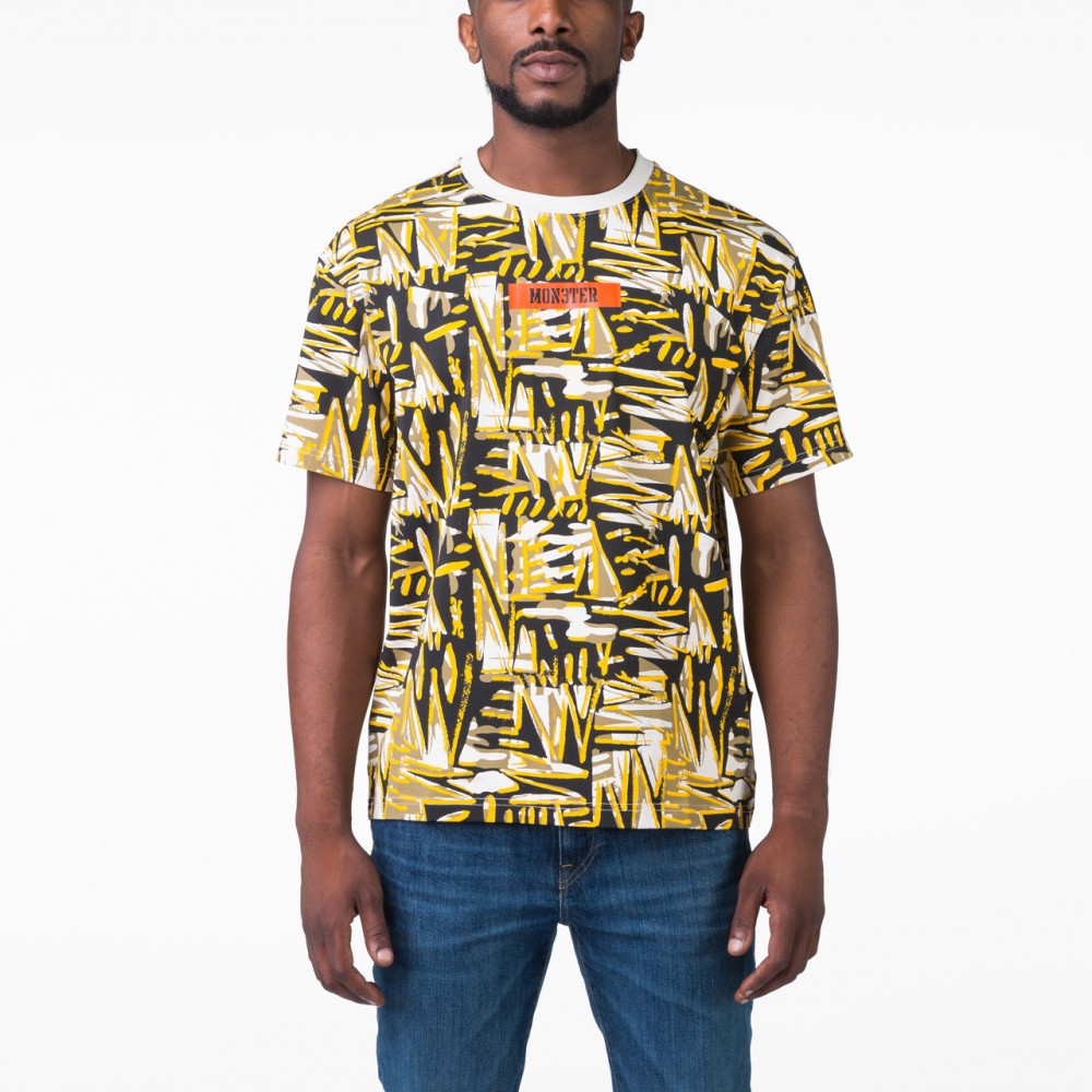 T-shirt monster Jaune noir