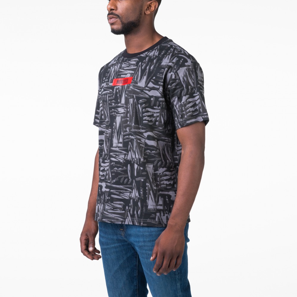 T-shirt monster Gris noir