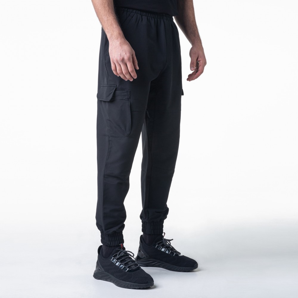 Pantalon noir large et légère élastique 3