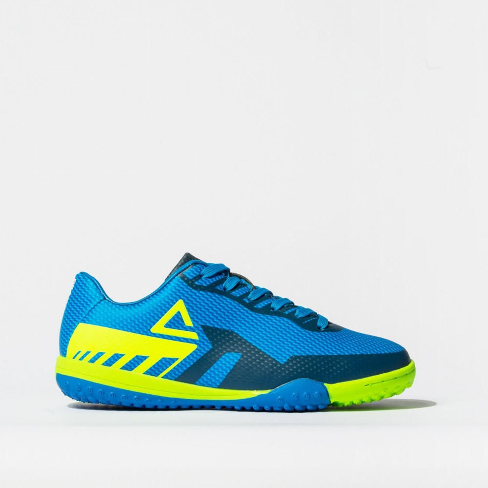 chaussure crampon football turf 2021 bleu vert pour enfant kids