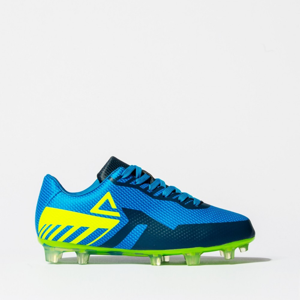 chaussure football t-souple 2021 bleu vert  pour enfant