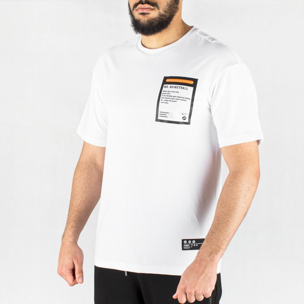 Image 1 de T-SHIRT blanc IMPRESSION MR BASKETBALL TONY PARKER ® de Peak Sport tunisie