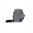 Grey PEAK crossbody athletic bag with black adjustable strap and front zipper pocket, displayed on a clean white background