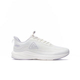 PEAK Runner Energy running shoes in off-white with violet details for women, lightweight and breathable design for optimal performance