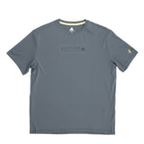 T-shirt gris Peak pour homme avec inscription "Best Run" sur la poitrine, coupe sportive légère et respirante, idéal pour la course et le quotidien.
