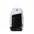 White and black PEAK backpack featuring 'Skywalker' text on the front pocket, Wiggins print pattern across the top section, and triangular PEAK logo at the bottom, displayed on a clean white background