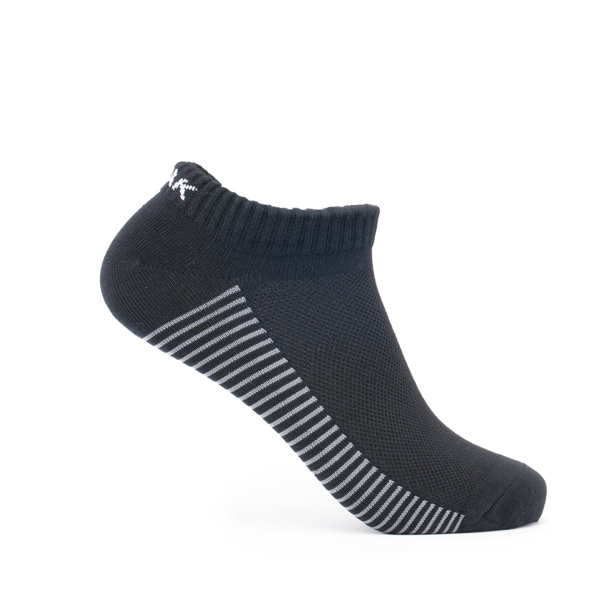Lot de chaussettes basses PEAK en coton respirant, couleurs assorties blanc, gris et noir, offrant confort, maintien et douceur pour le sport ou le quotidien.