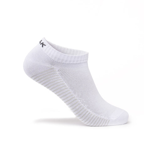 Lot de chaussettes basses PEAK en coton respirant, couleurs assorties blanc, gris et noir, offrant confort, maintien et douceur pour le sport ou le quotidien.