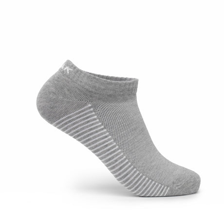 Lot de chaussettes basses PEAK en coton respirant, couleurs assorties blanc, gris et noir, offrant confort, maintien et douceur pour le sport ou le quotidien.