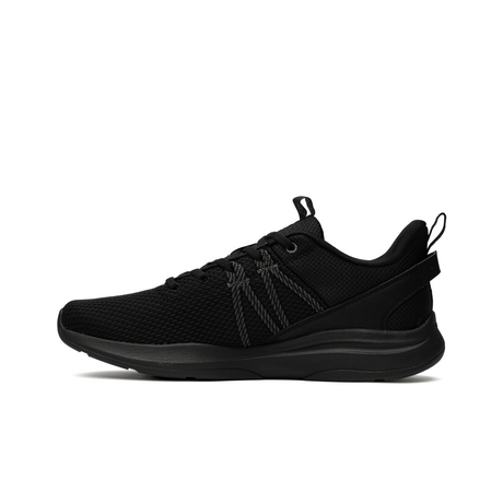 Sneakers Peak pour femme en total noir, design minimaliste et élégant, avec tige en maille respirante et semelle légère pour un confort optimal au quotidien et à l’entraînement.