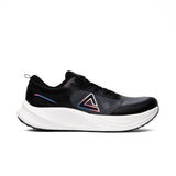Baskets de running Peak pour homme en noir et blanc, au design moderne et semelle légère, idéales pour la course à pied et les entraînements quotidiens.
