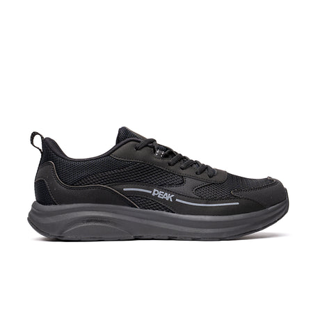 Baskets de running Peak pour homme en noir, légères et respirantes avec semelle confortable, idéales pour le sport et un usage quotidien