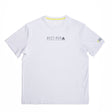 T-shirt blanc Peak pour homme avec inscription "Best Run" sur la poitrine, design sportif et respirant, idéal pour la course et les activités quotidiennes.
