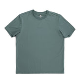 T-shirt de sport Peak pour homme, couleur vert kaki, à col rond et coupe classique, idéal pour l’entraînement et le quotidien.
