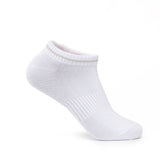 Chaussette basse PEAK blanche en coton respirant, légère et douce, offrant confort, maintien et discrétion parfaite pour le sport ou un usage quotidien.
